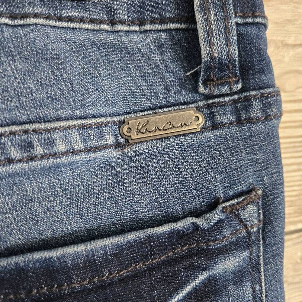 Kancan Frayed Hem Zipper Jeans Womens SZ 9/28 - Picture 6 of 7